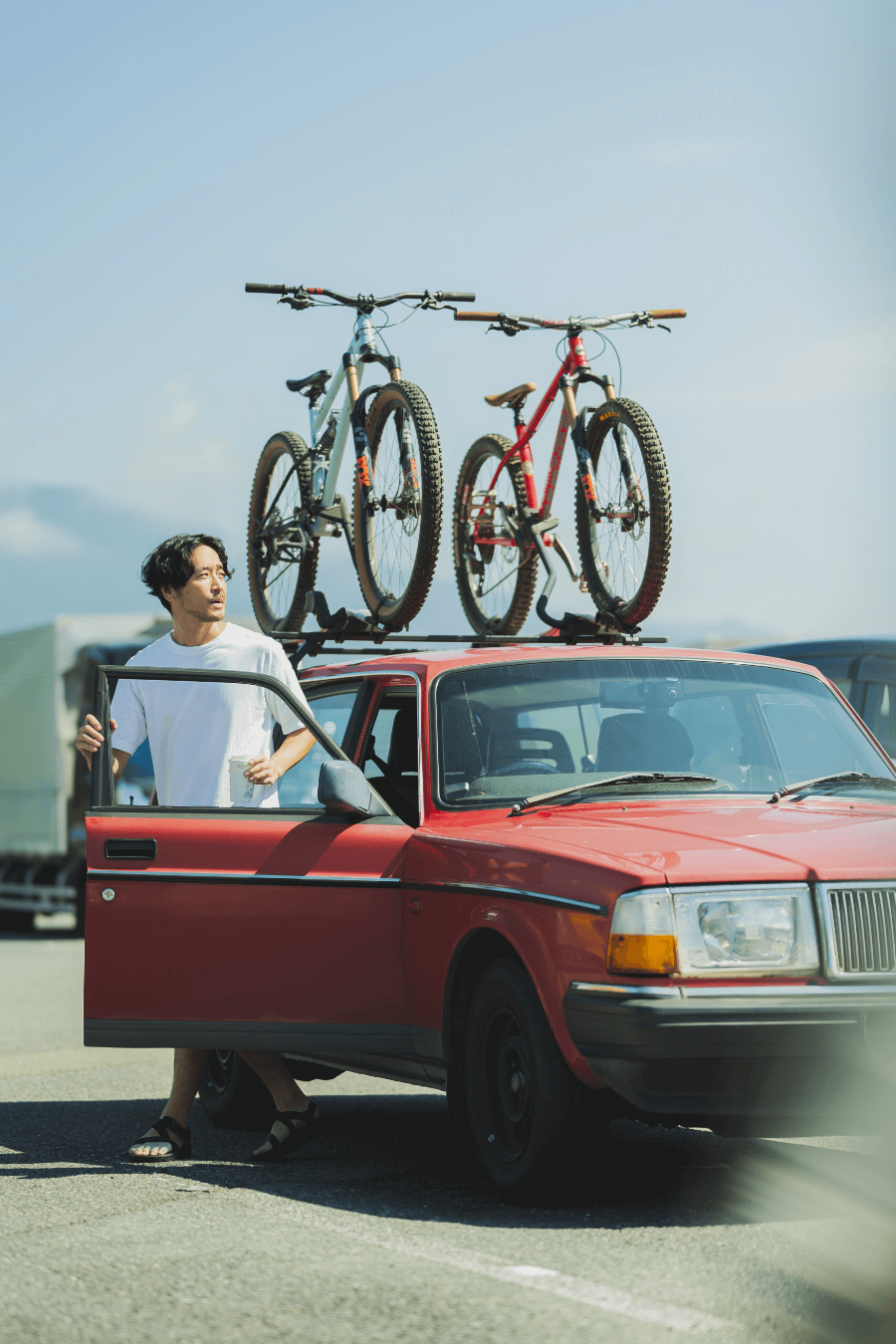 MTBを車に乗せて