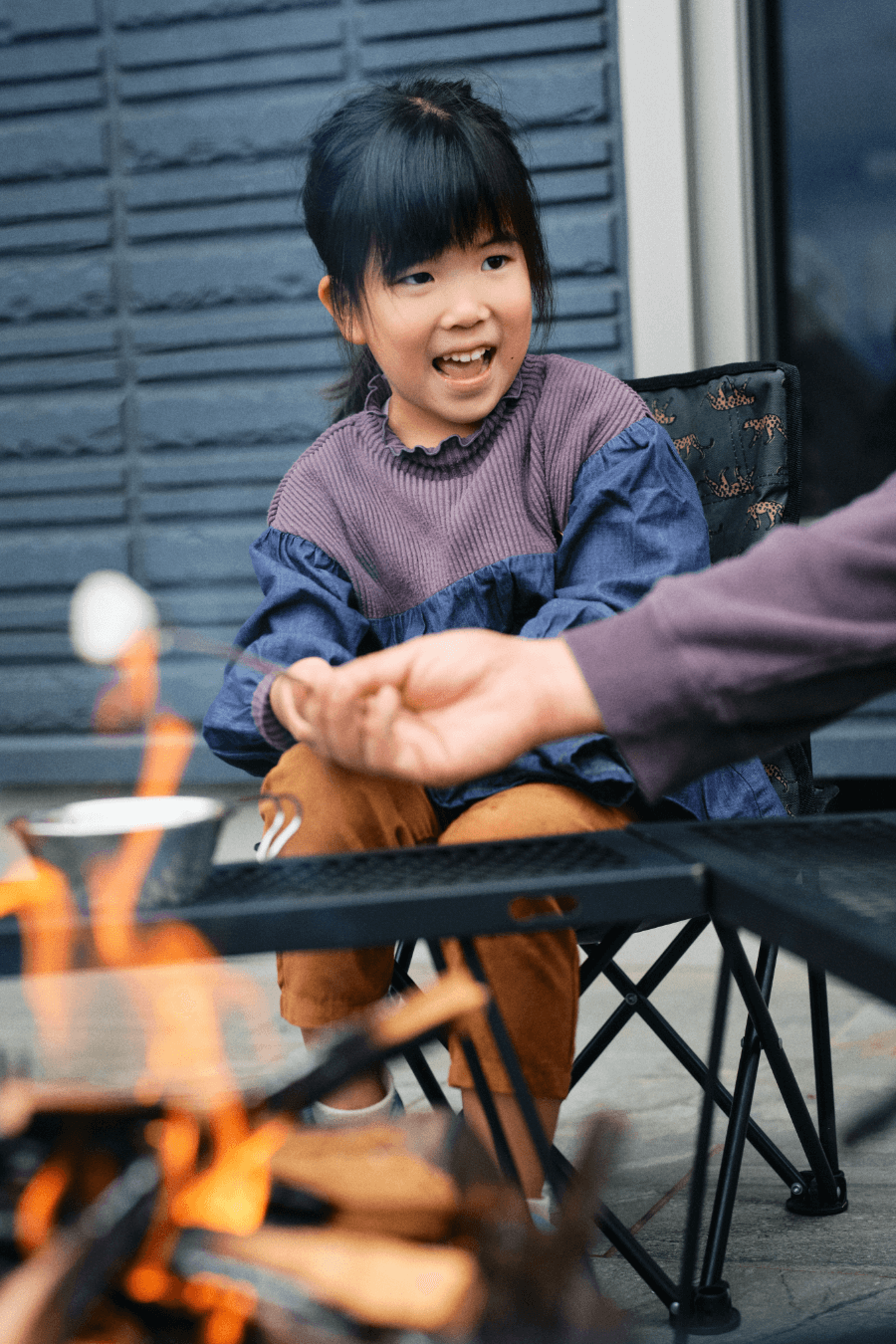家族が楽しむ姿