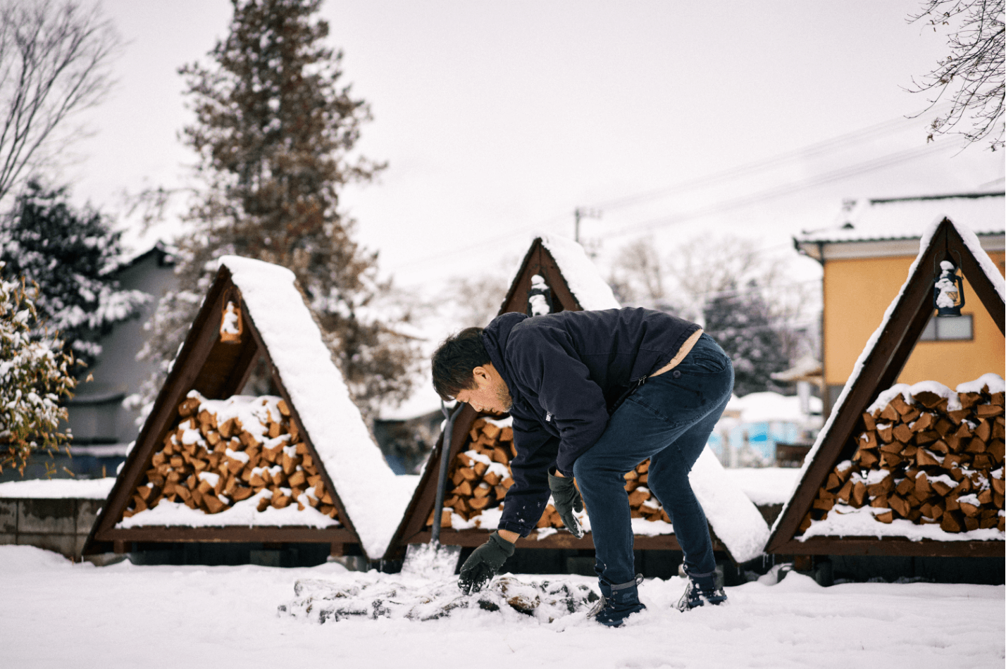 僕も内心は雪が降ってワクワクしていた